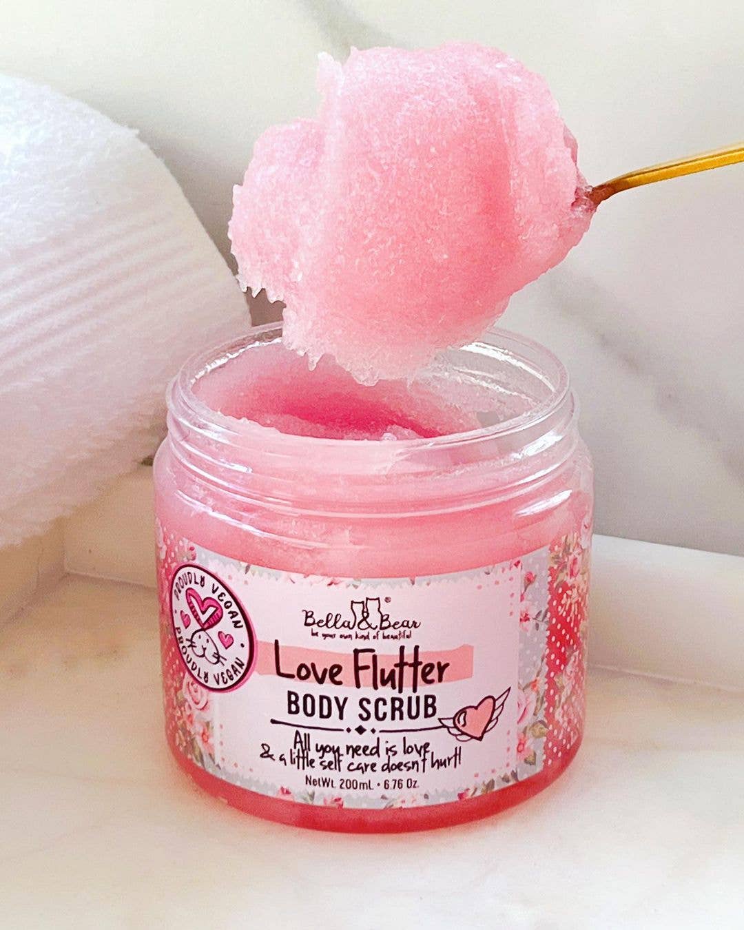 Bella & Bear - 6.7oz Love Flutter Body Scrub | Body Wash | Moisturizer