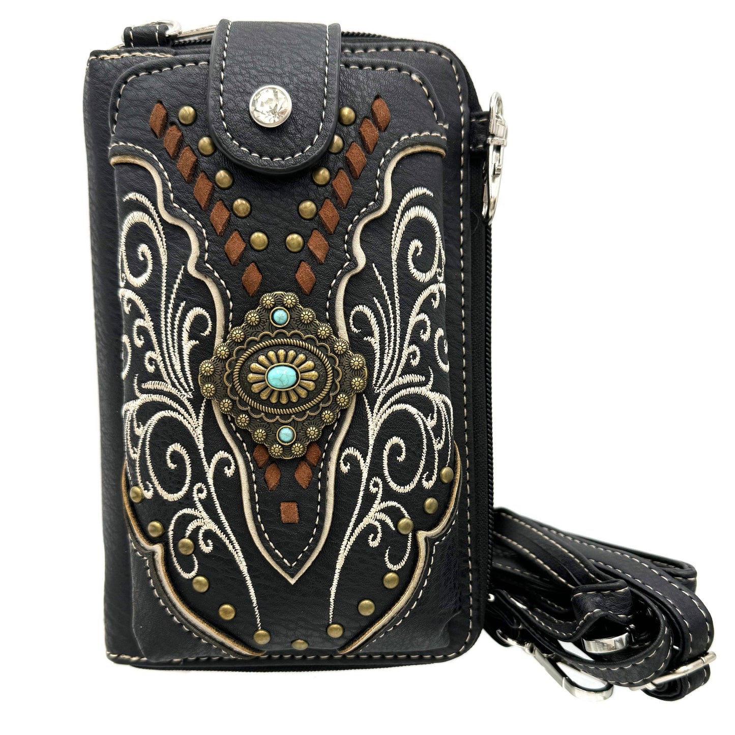 Lunar Deer - Western Crossbody Phone Wallet Purse