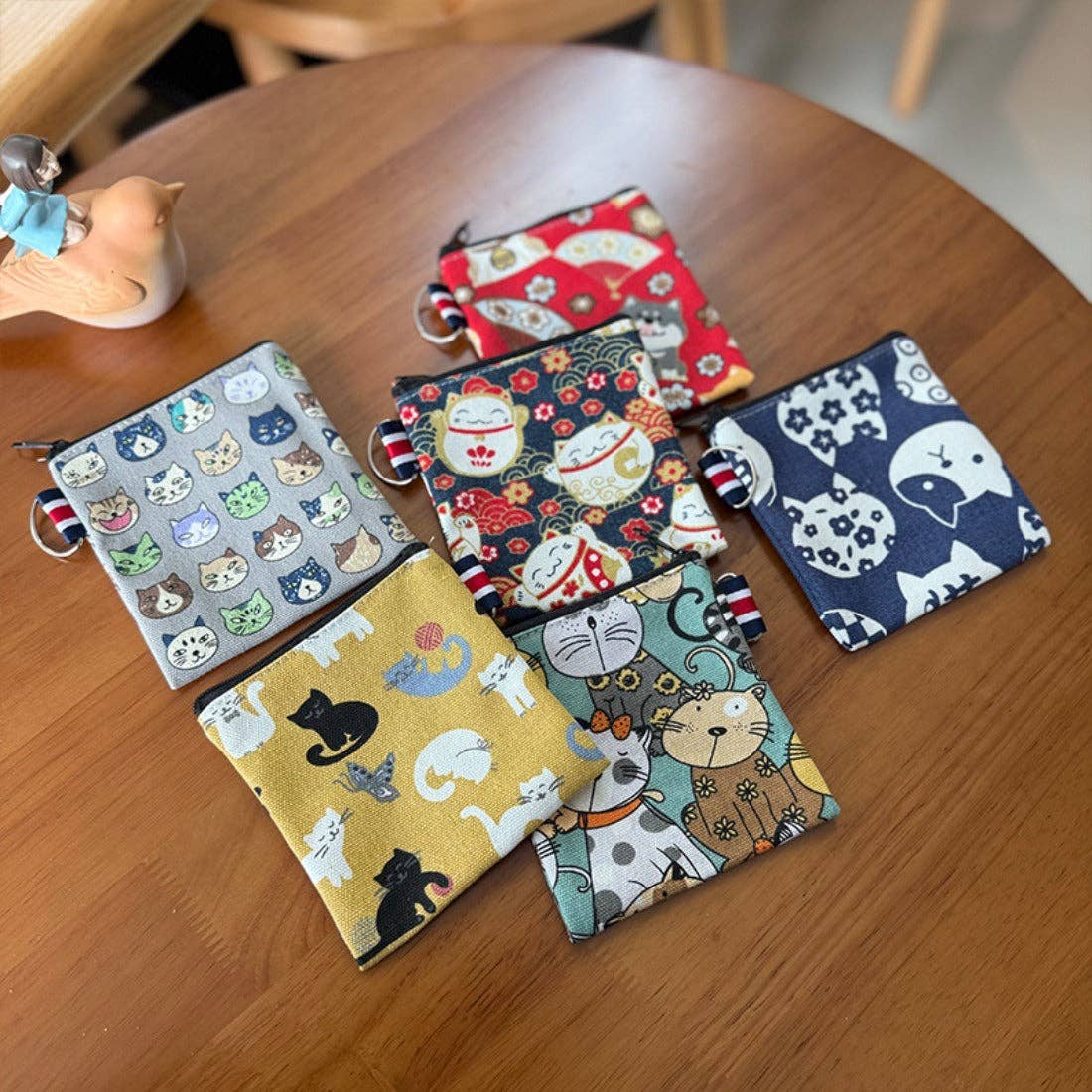 Funkyrel® Atzbranding Limited - Cosbai - Canvas Cat Pattern Coin Purse