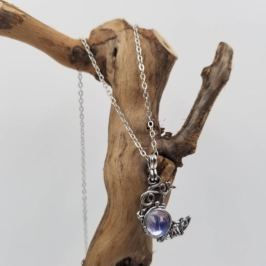 CHAKRA JEWELRY - Vintage Moonlight Stone Moon Necklace